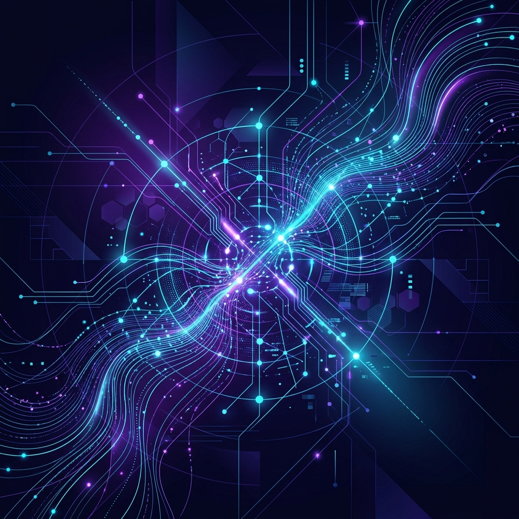 AI Operations Flow Network Illustration